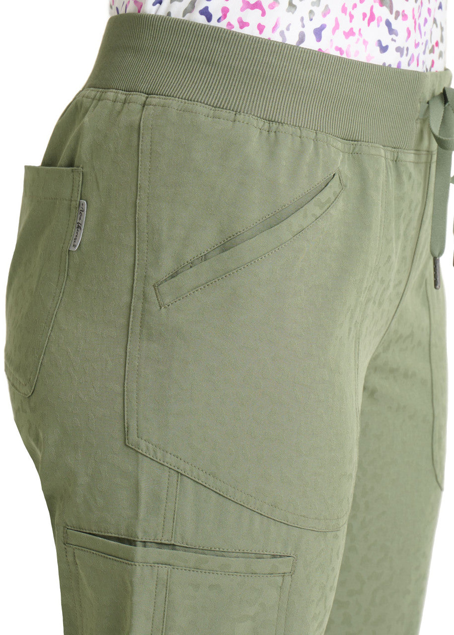 Ava Therese by Zavate Sheba Jacquard Pant scrub pant in olive