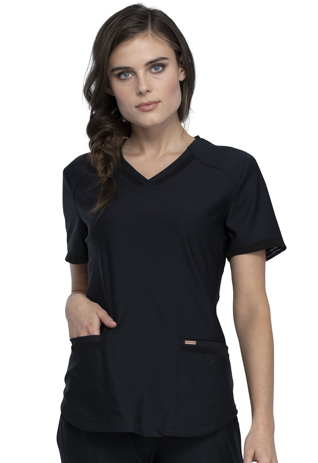 Cherokee Uniforms FORM v-neck top — women's scrub top | ScrubBox (view 51)