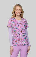 Holiday Mugs printed scrub top by Koi