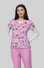 Spooky Treats Printed Scrub Top by Koi