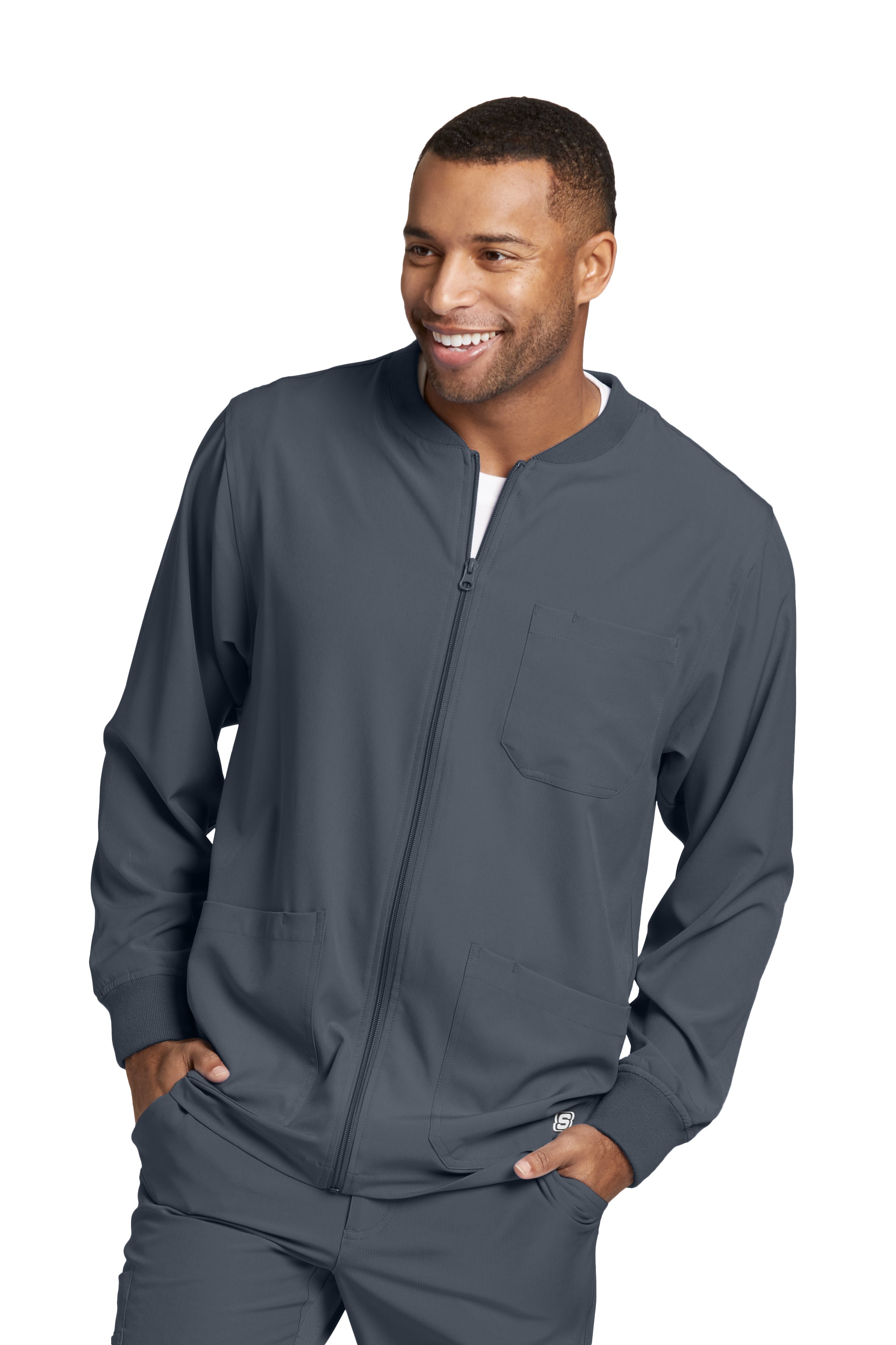 Skechers Men's Structured Medical Jacket — women's scrub jacket | ScrubBox (view 7)
