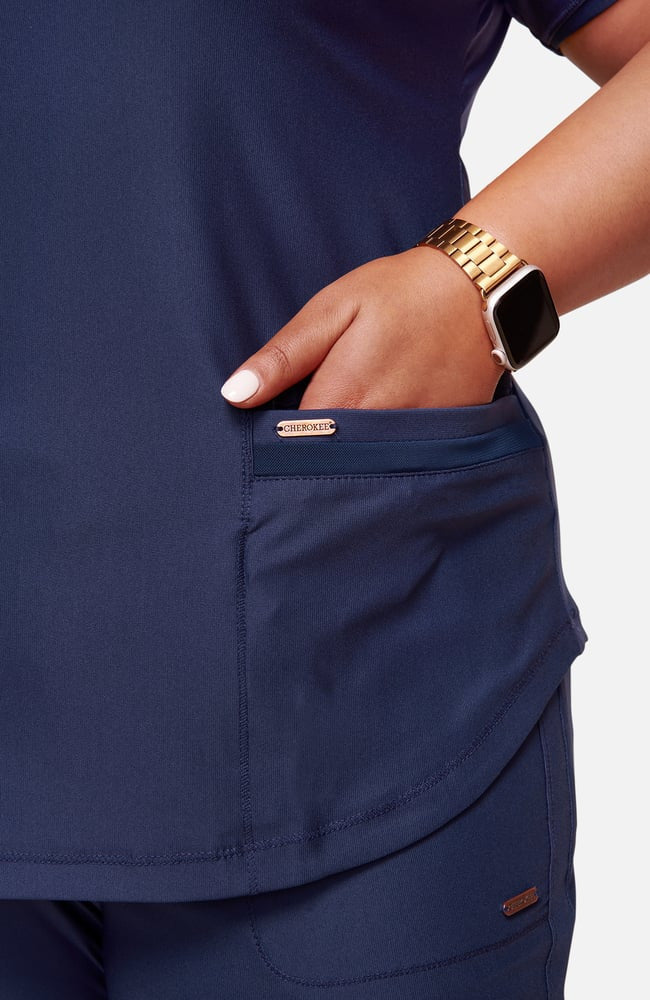 Cherokee Uniforms FORM v-neck top scrub top in navy