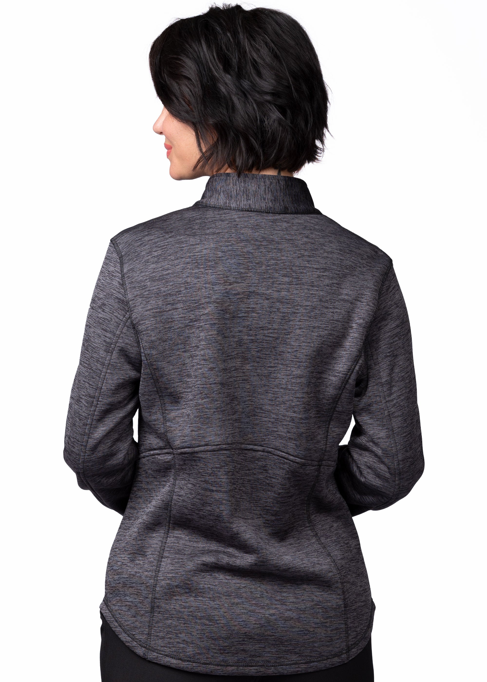 Ava Therese Megan Bonded Fleece Jacket — women's scrub jacket | ScrubBox (view 17)