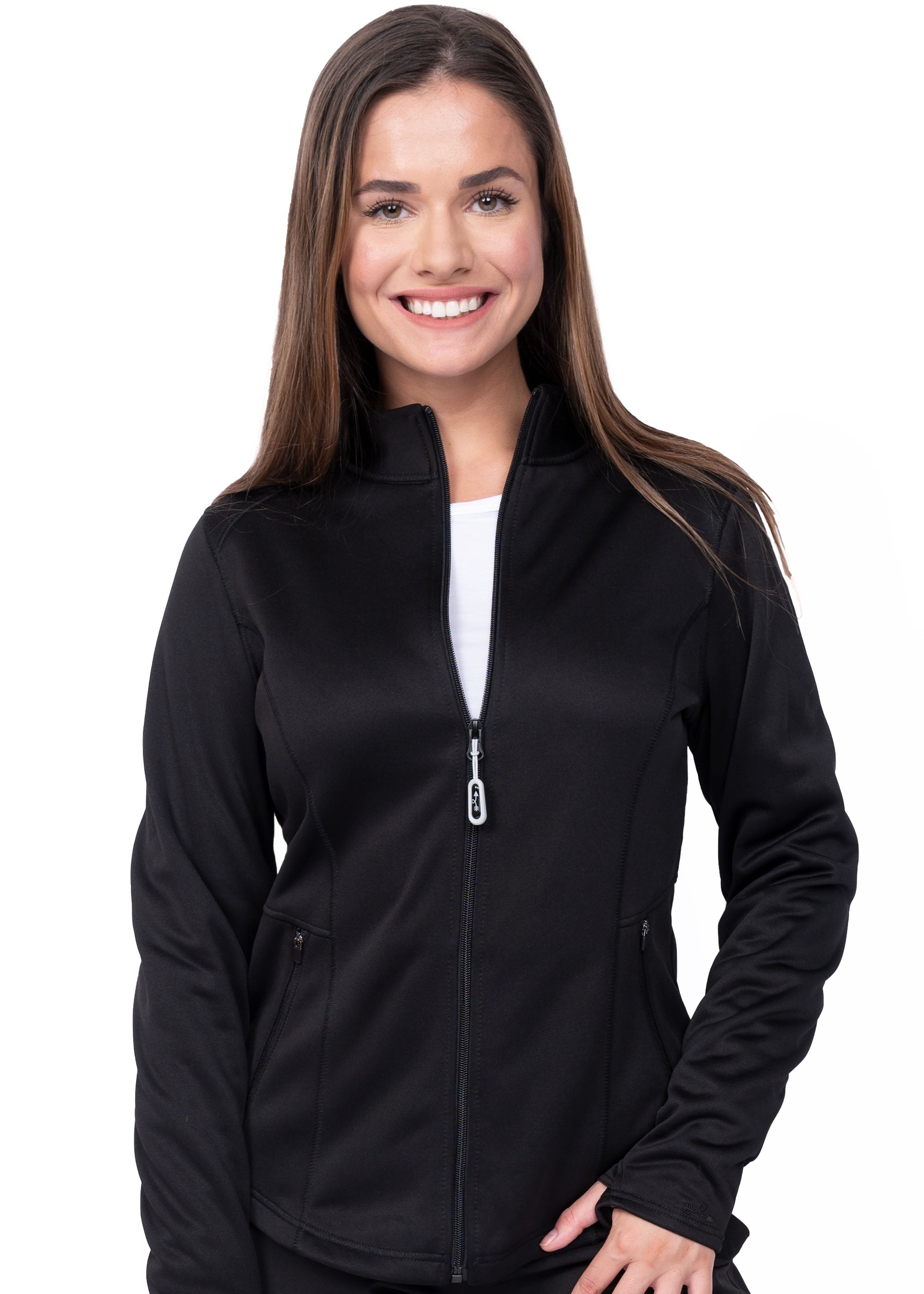 Ava Therese Megan Bonded Fleece Jacket — women's scrub jacket | ScrubBox (view 10)