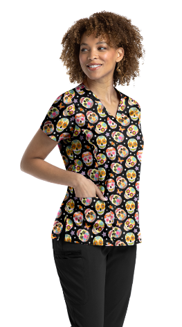 Maevn Sugar Skull Dreams — women's scrub | ScrubBox