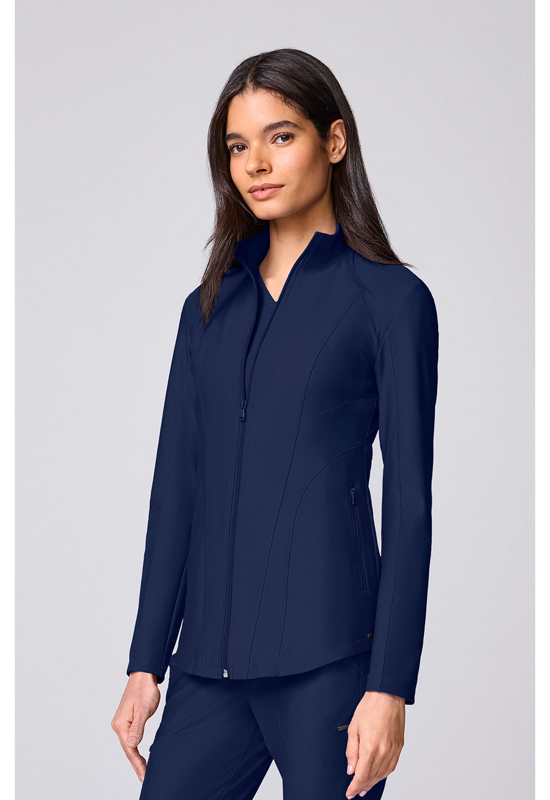 Cherokee Form Women's Full Zip Jacket scrub jacket in navy