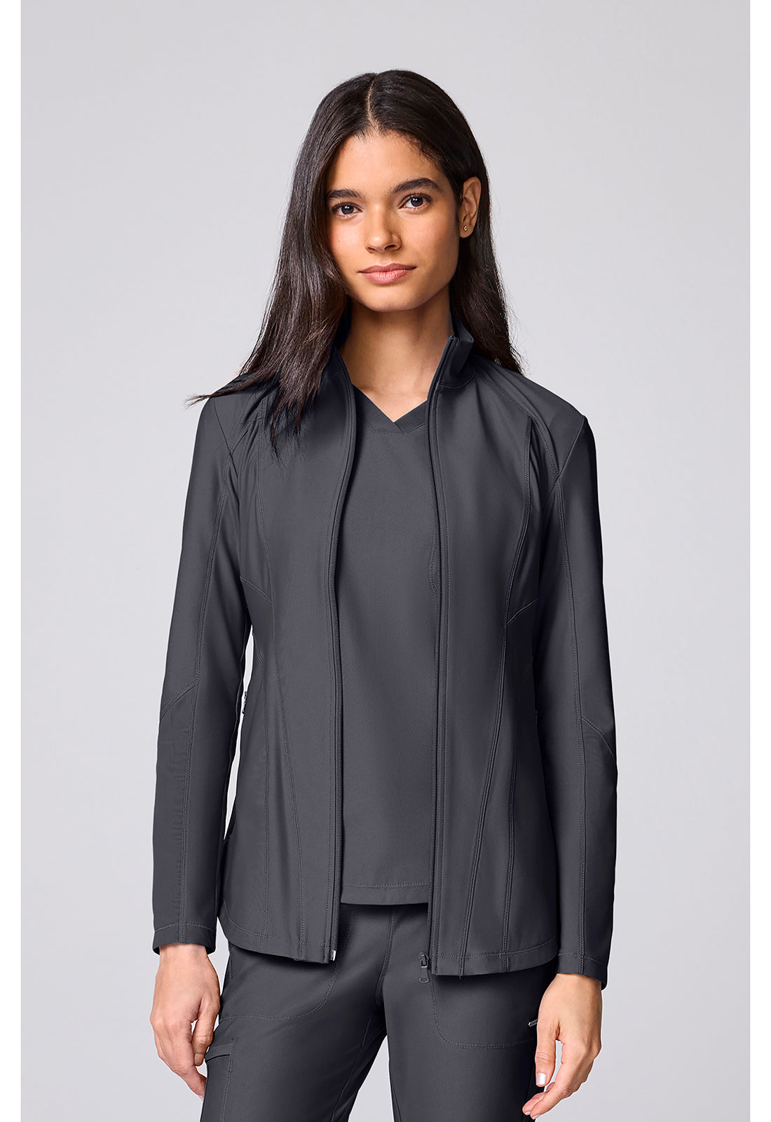 Cherokee Form Women's Full Zip Jacket — women's scrub jacket | ScrubBox (view 2)