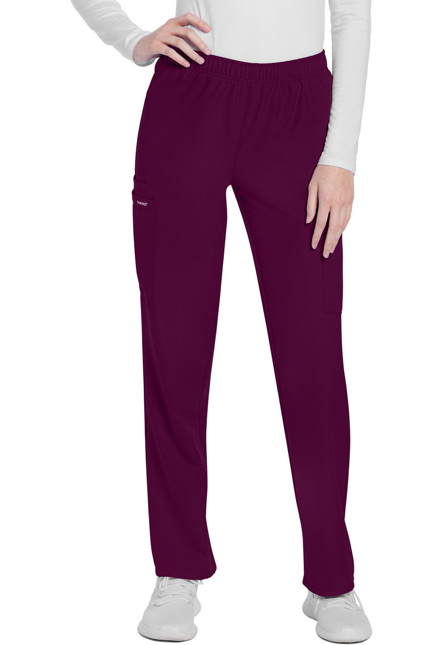 Cherokee Uniforms Mid Rise Slim Leg Pull On Cargo Pant — women's cargo pant | ScrubBox (view 6)