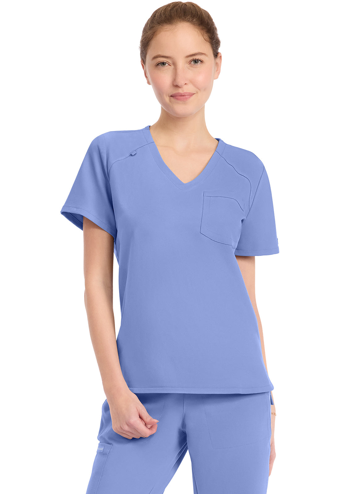Cherokee Workwear Ultra 1 Pocket Tuck in Top — women's scrub top | ScrubBox (view 3)
