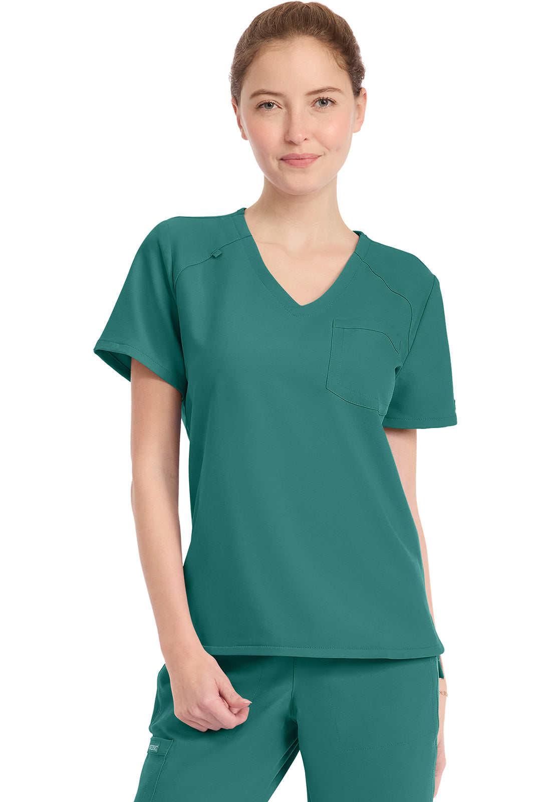 Cherokee Workwear Ultra 1 Pocket Tuck in Top — women's scrub top | ScrubBox (view 5)