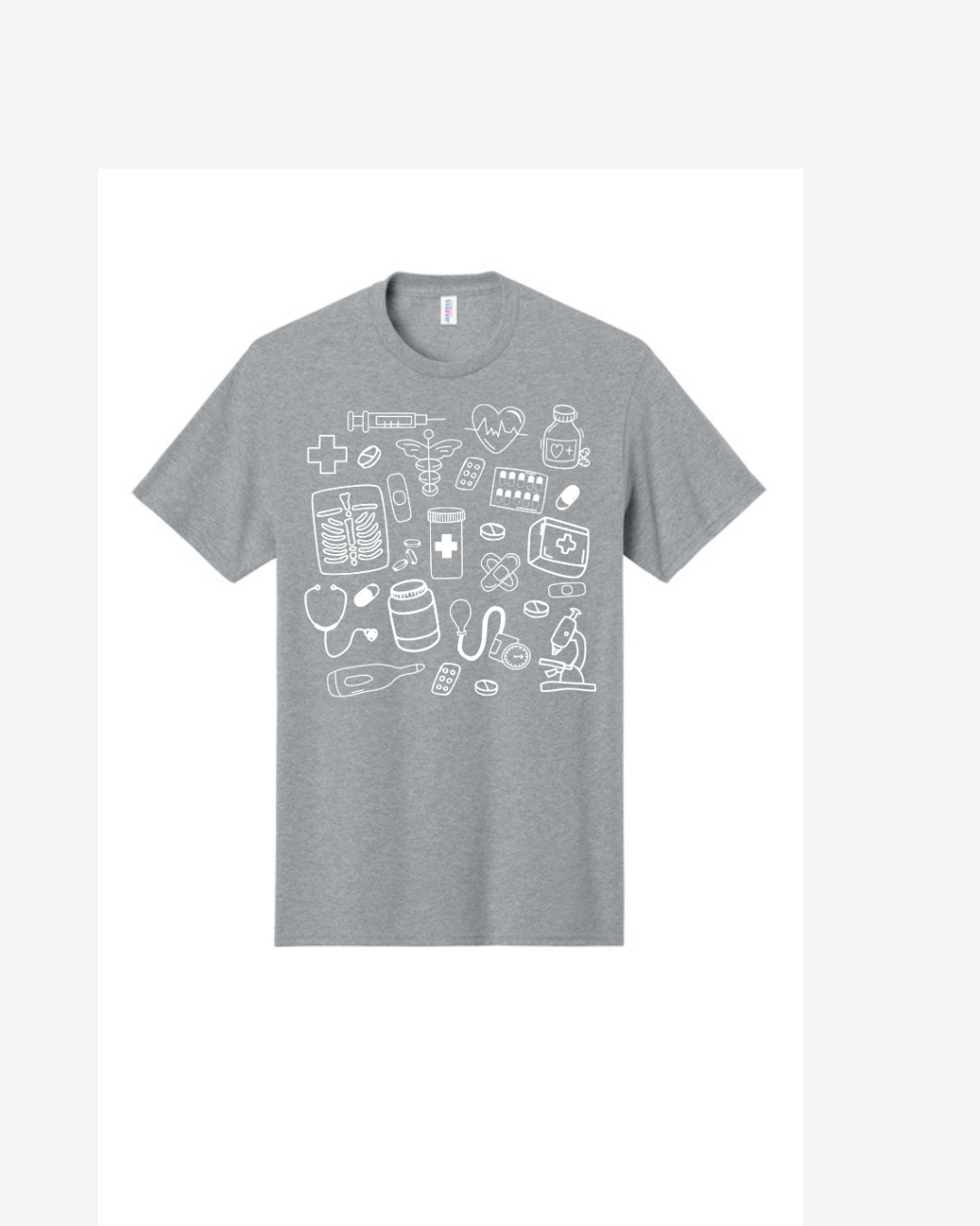 Medical Doodle Graphic T-Shirt