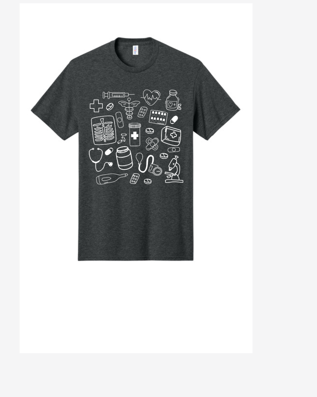 Medical Doodle Graphic T-Shirt