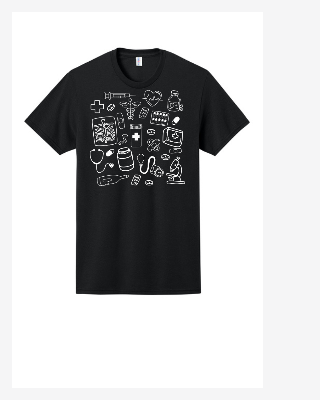 Medical Doodle Graphic T-Shirt