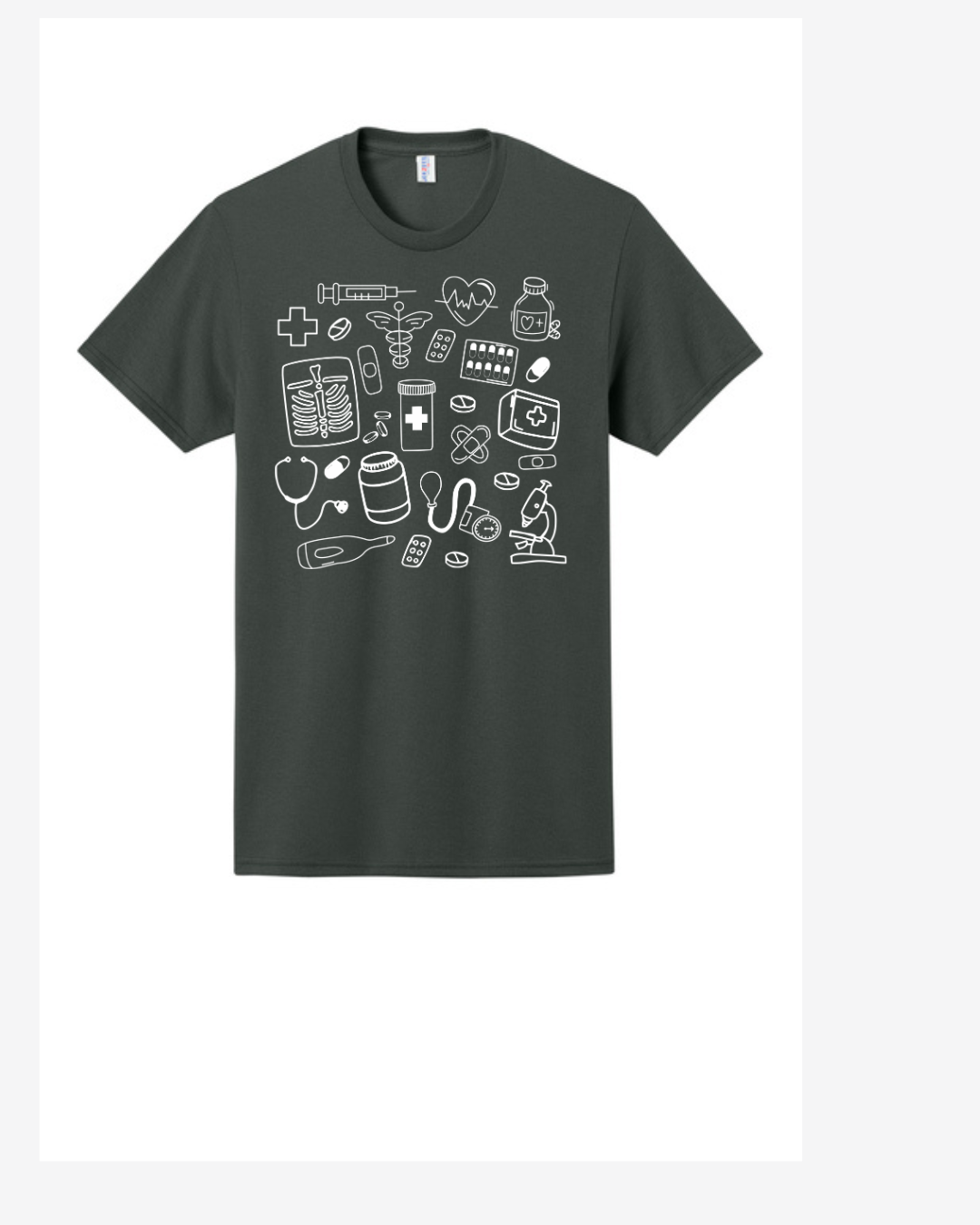 Medical Doodle Graphic T-Shirt