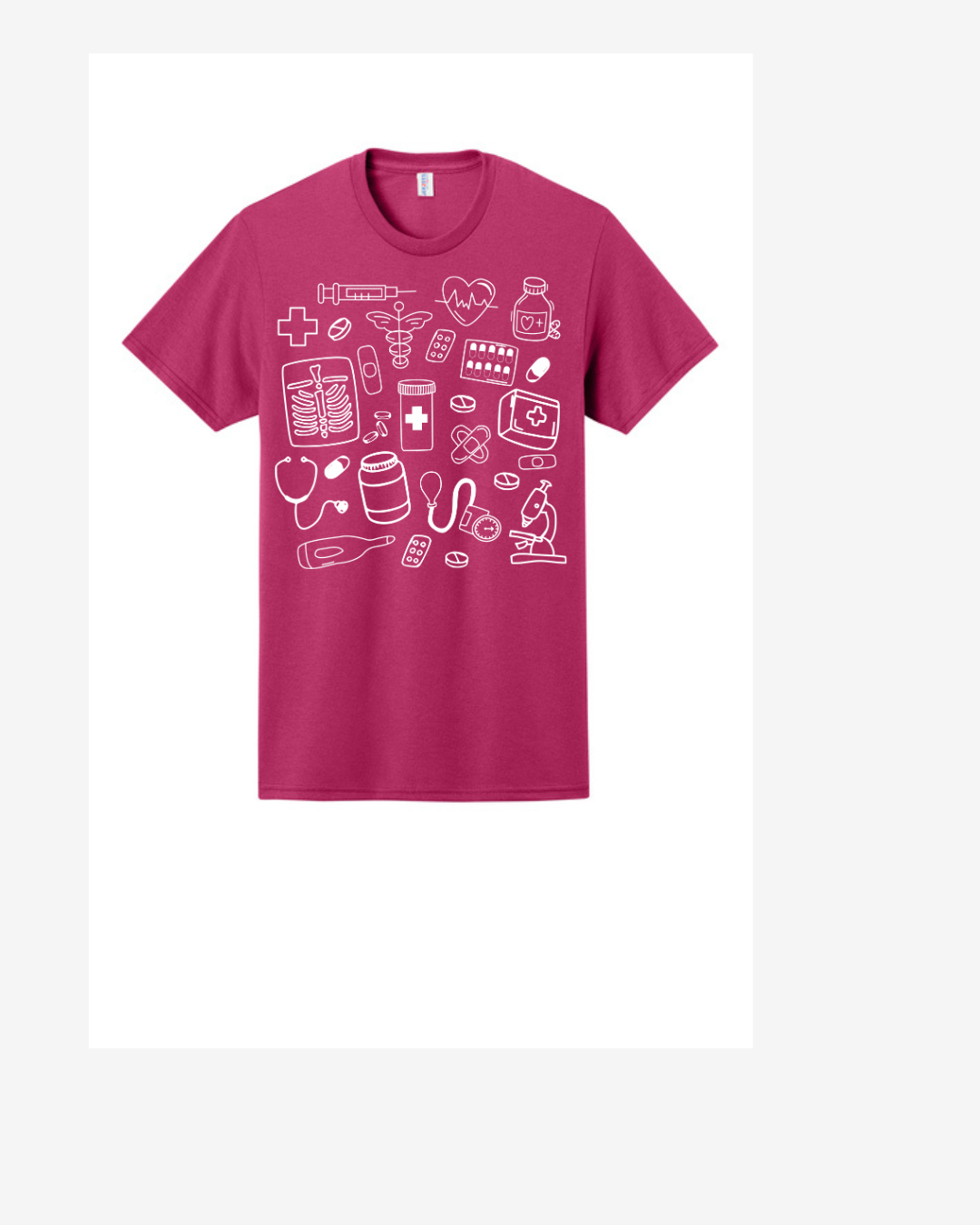 Medical Doodle Graphic T-Shirt