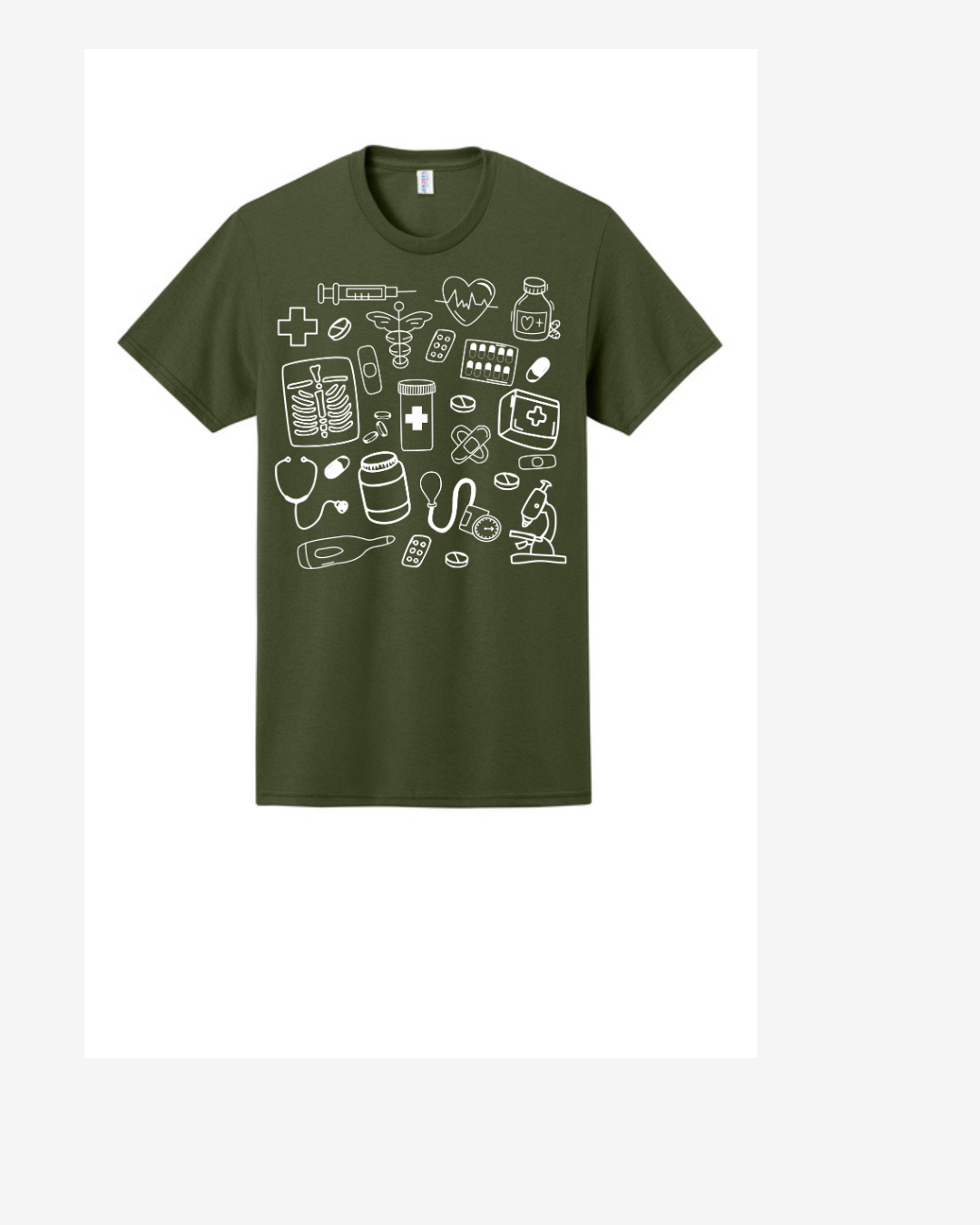 Medical Doodle Graphic T-Shirt