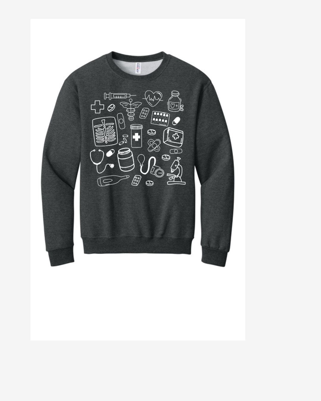 Medical Doodle Graphic Sweatshirt