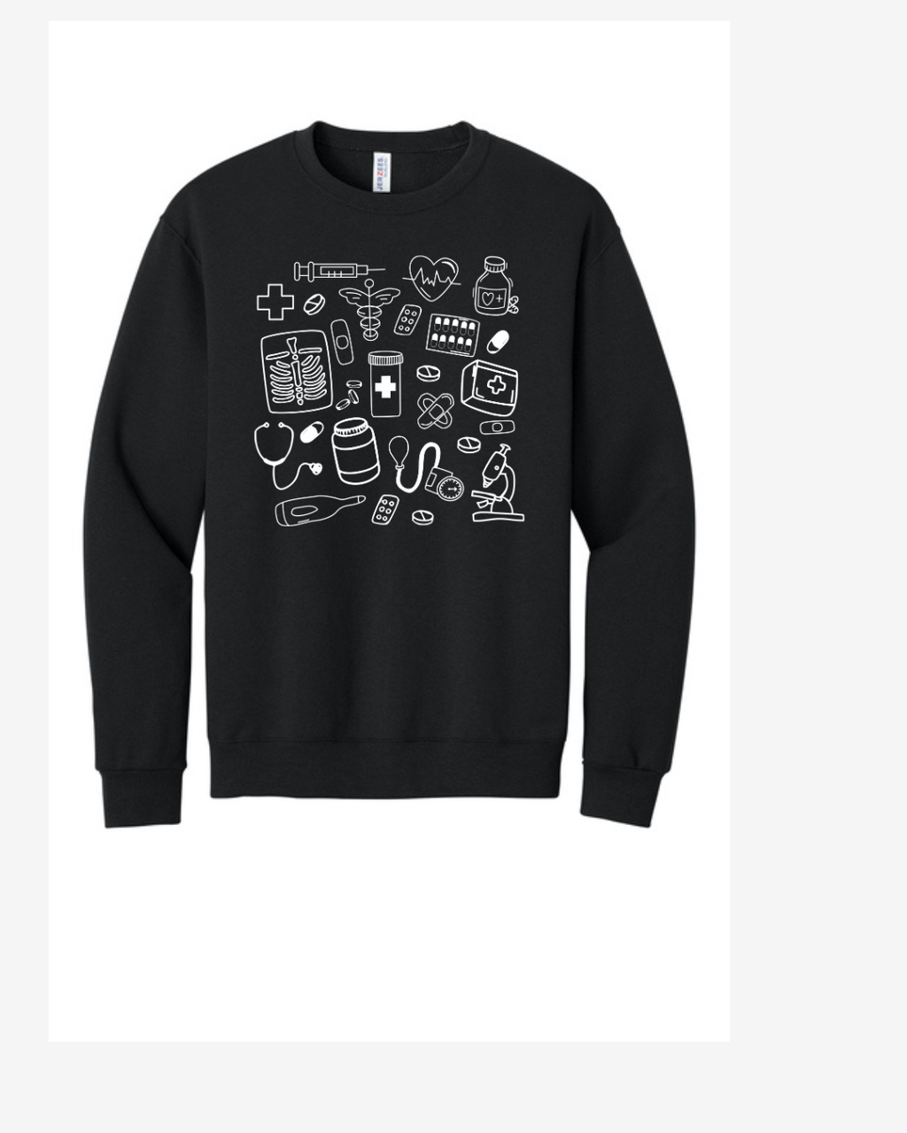Medical Doodle Graphic Sweatshirt
