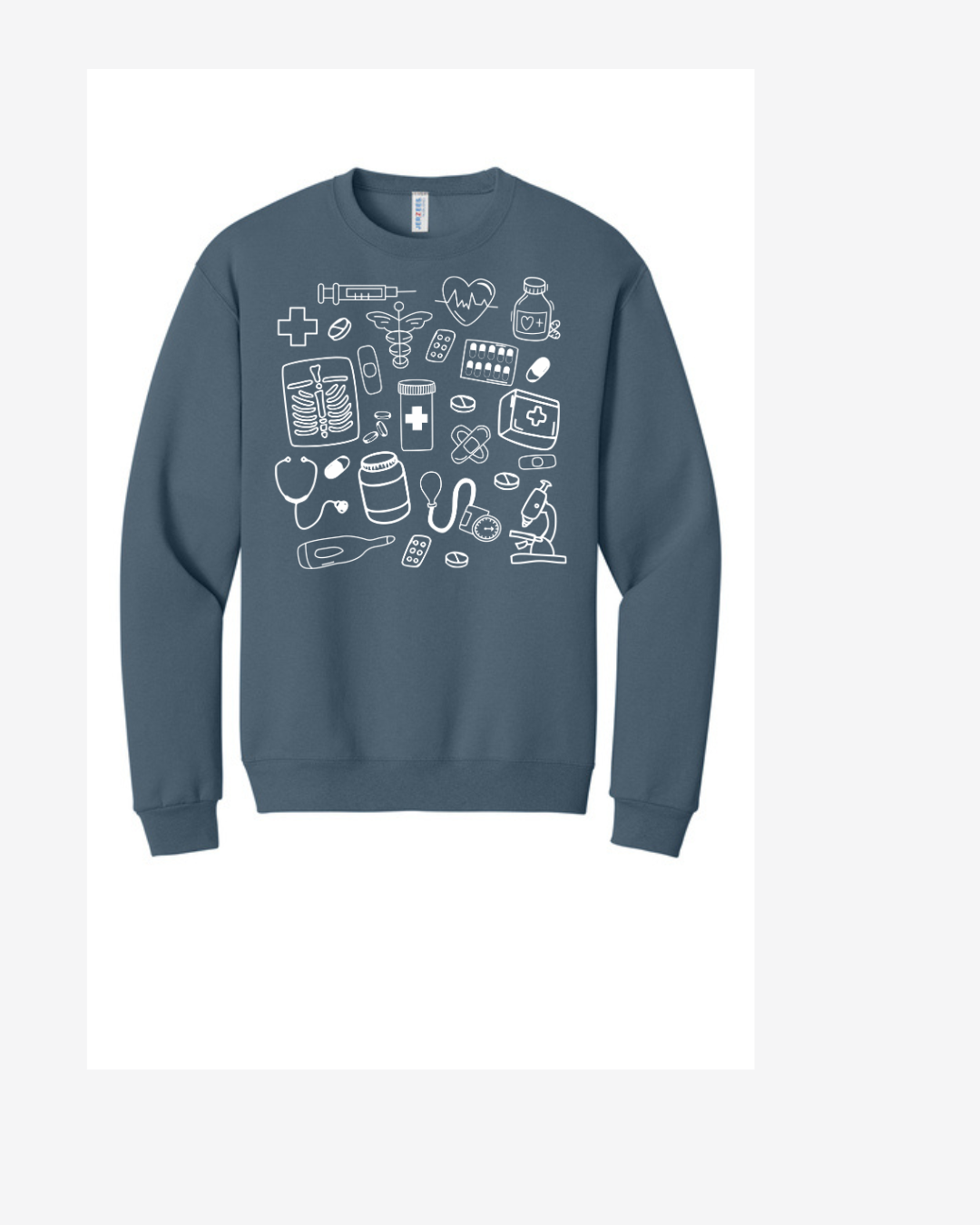 Medical Doodle Graphic Sweatshirt