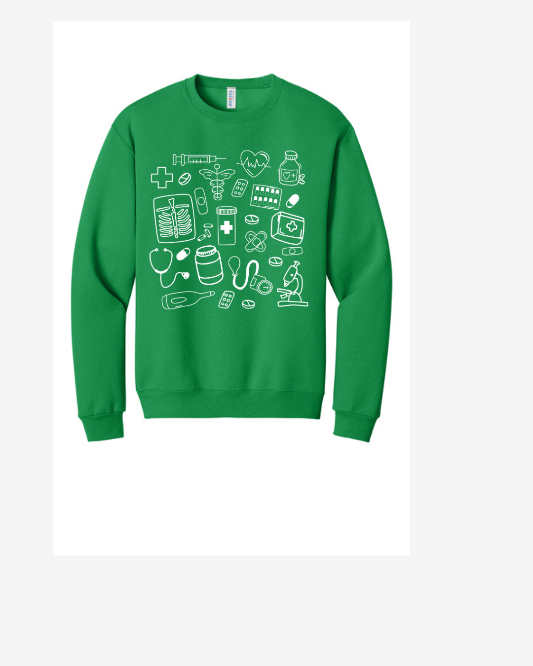 Medical Doodle Graphic Sweatshirt