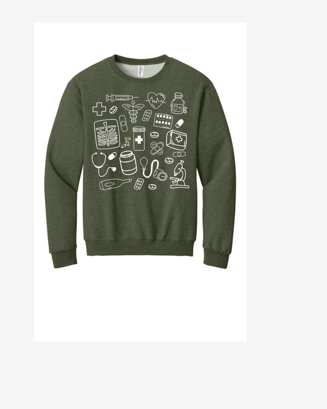 Medical Doodle Graphic Sweatshirt