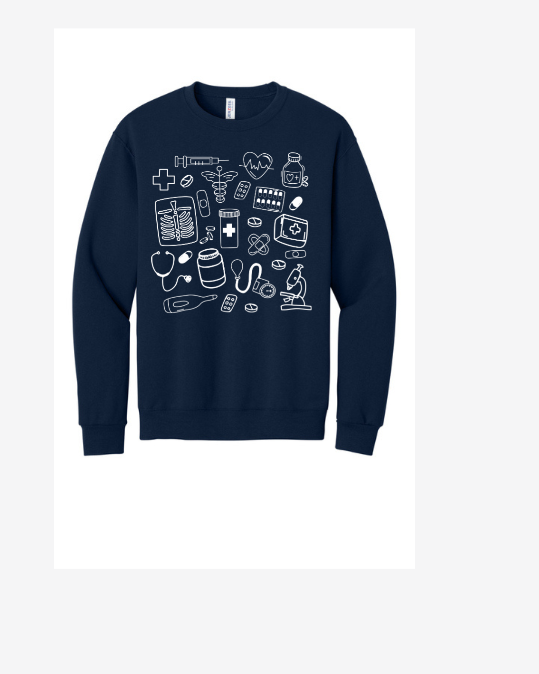 Medical Doodle Graphic Sweatshirt