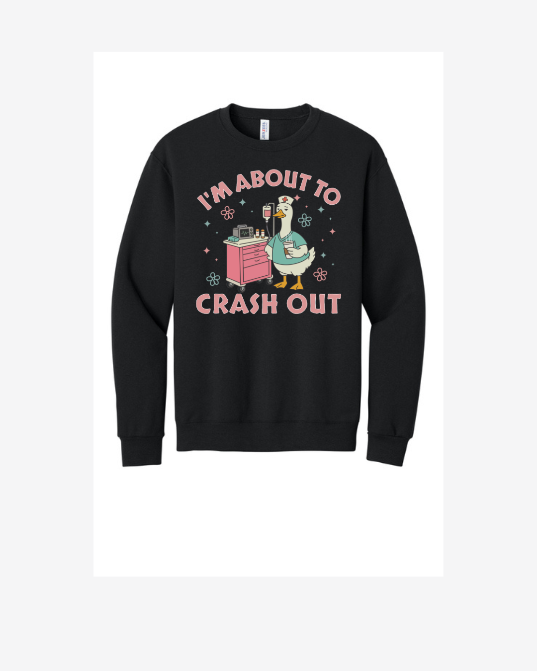 Crash Cart Graphic Crew Neck Sweatshirt
