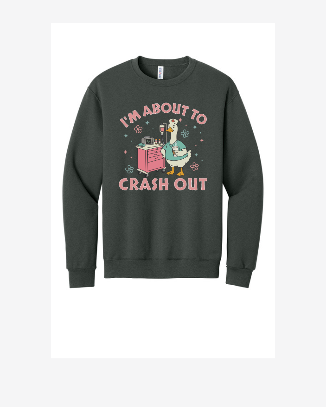 Crash Cart Graphic Crew Neck Sweatshirt