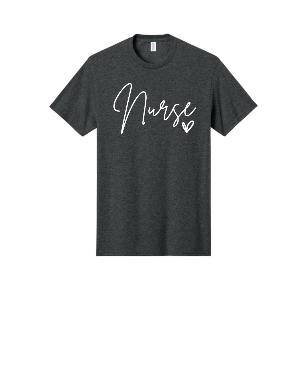 Nurse in Script font Graphic T Shirt