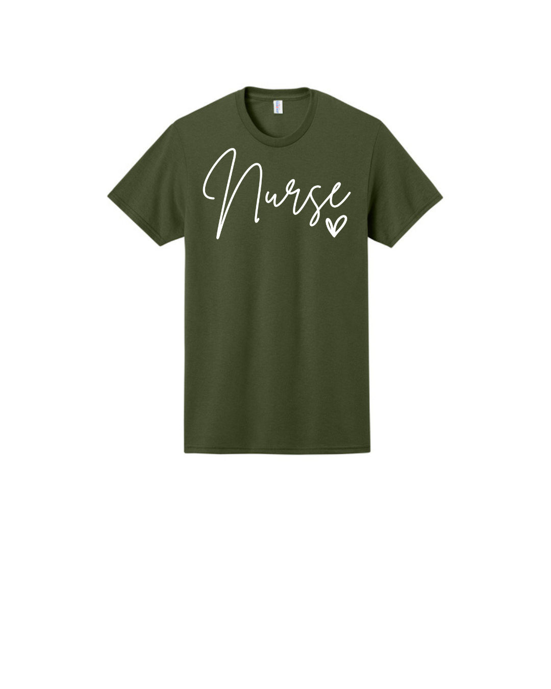 Nurse in Script font Graphic T Shirt