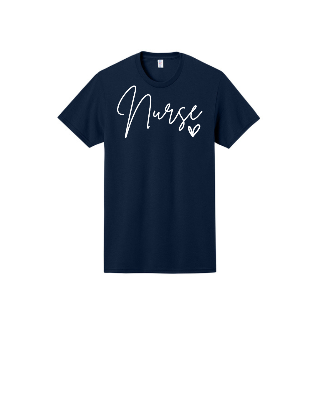 Nurse in Script font Graphic T Shirt