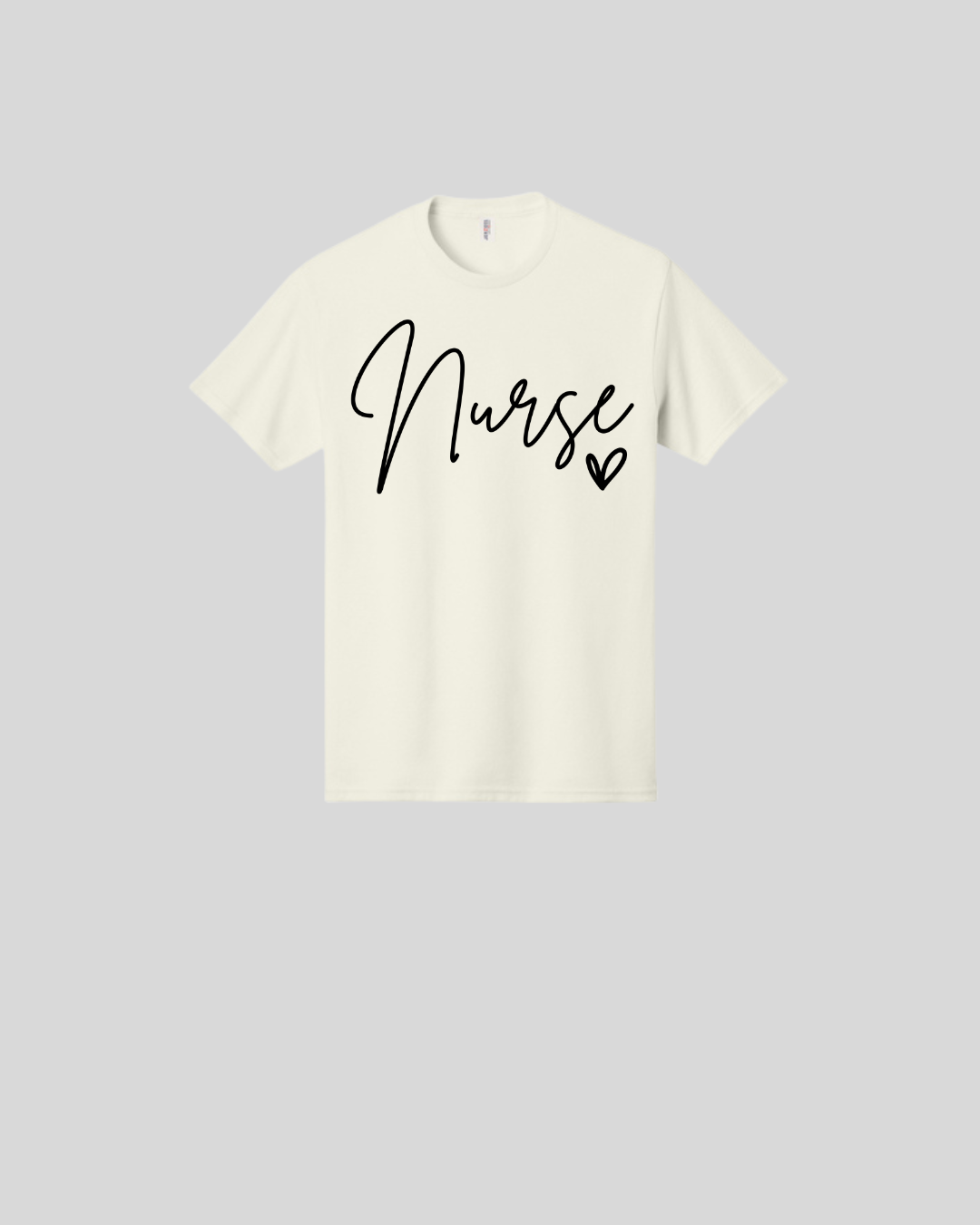 Nurse in Script font Graphic T Shirt