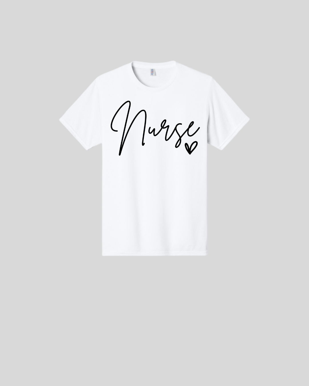 Nurse in Script font Graphic T Shirt
