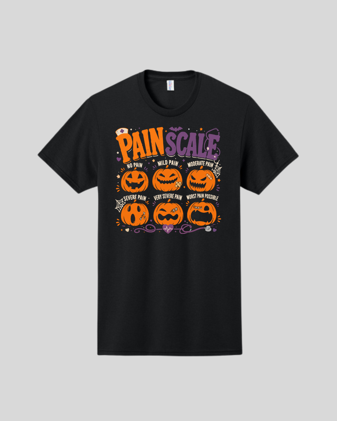 Pumpkin Pain Scale Graphic T-Shirt