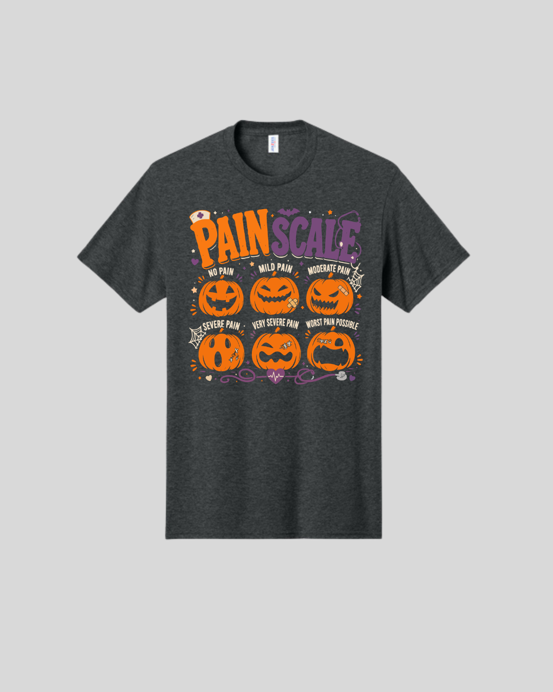 Pumpkin Pain Scale Graphic T-Shirt