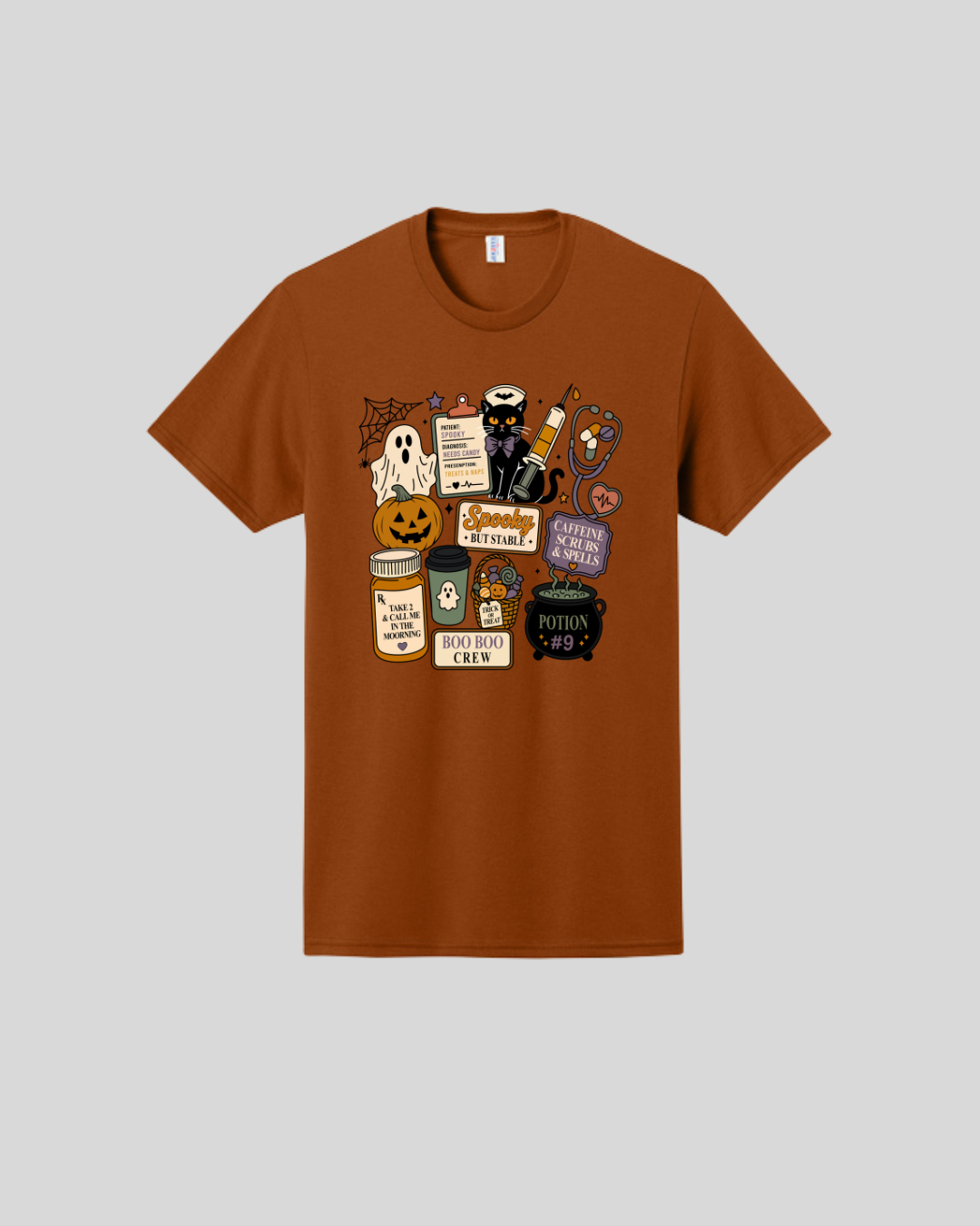 Spooky Halloween Collage Graphic Tee