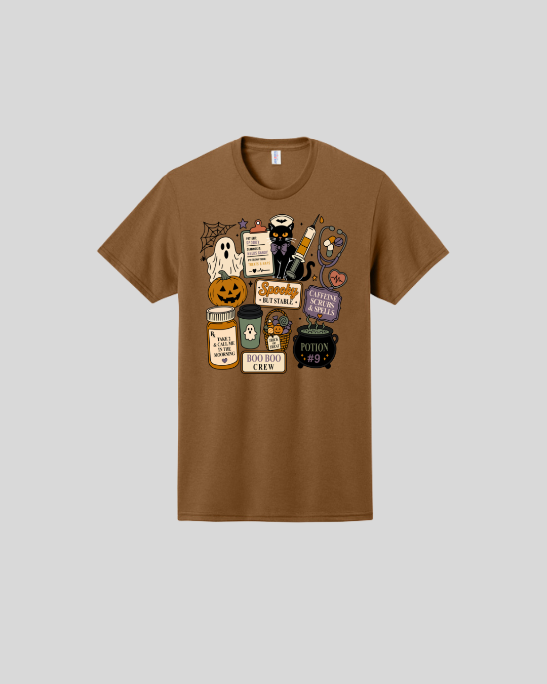 Spooky Halloween Collage Graphic Tee