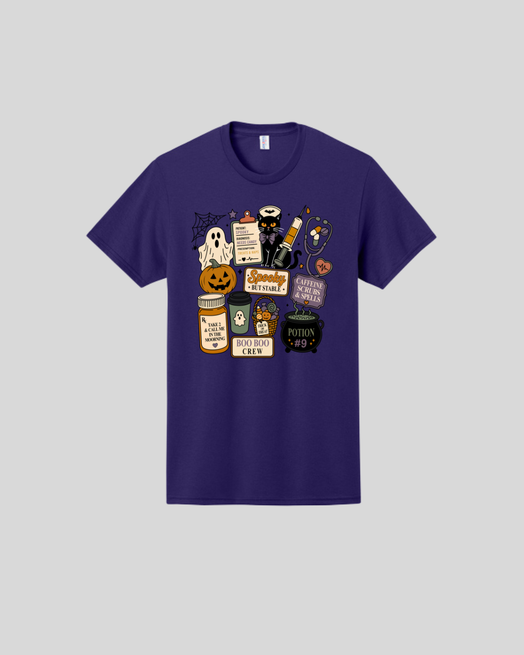 Spooky Halloween Collage Graphic Tee