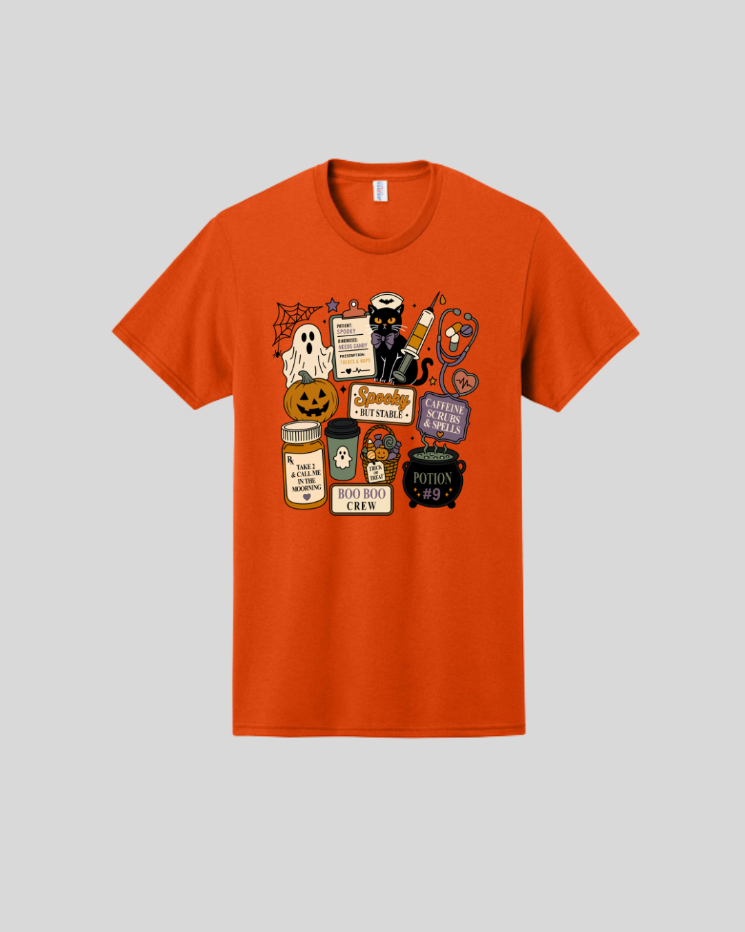 Spooky Halloween Collage Graphic Tee