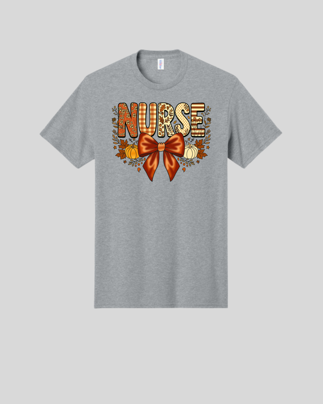 Nurses Fall Bow Graphic T-Shirt