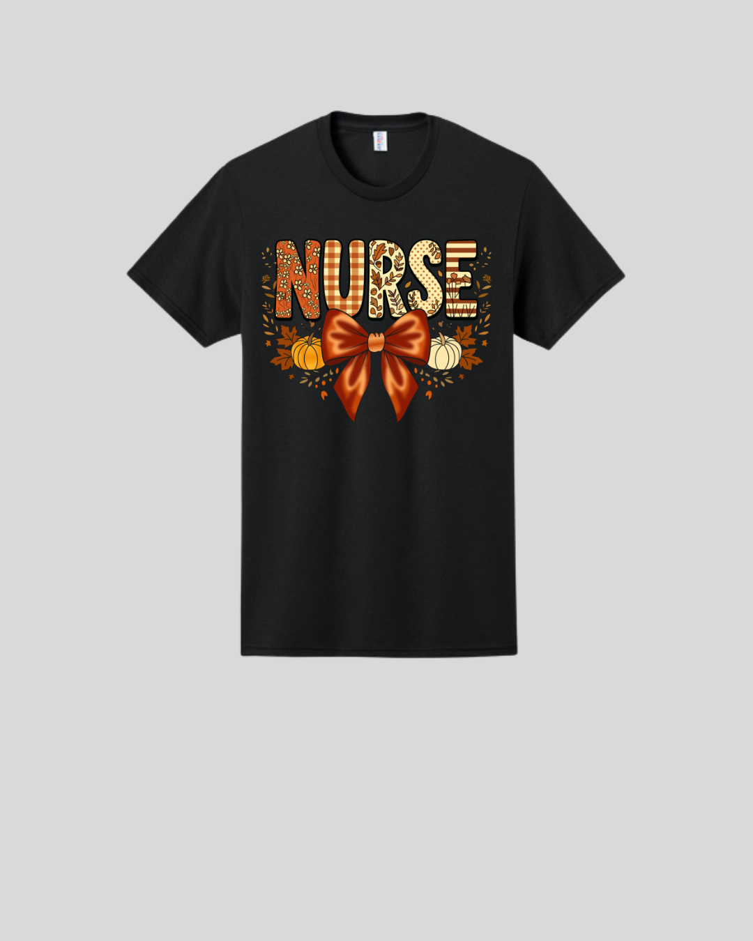 Nurses Fall Bow Graphic T-Shirt