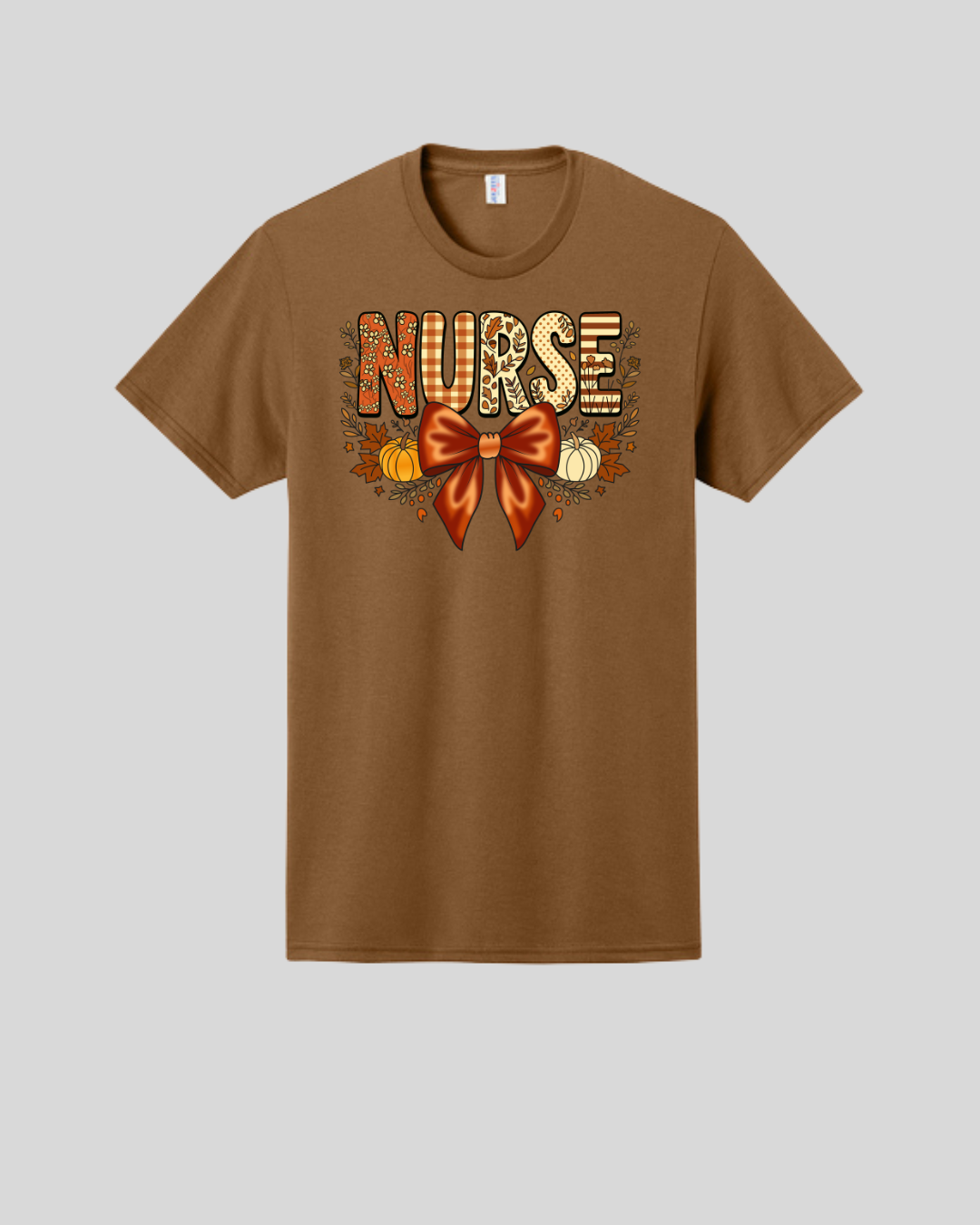 Nurses Fall Bow Graphic T-Shirt