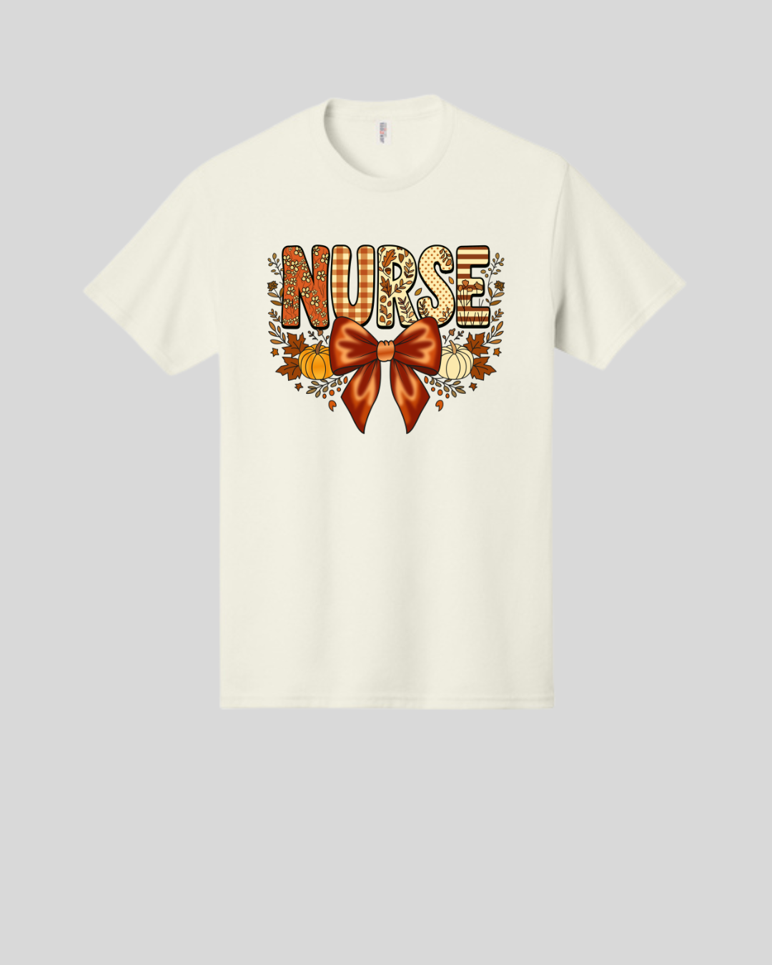 Nurses Fall Bow Graphic T-Shirt