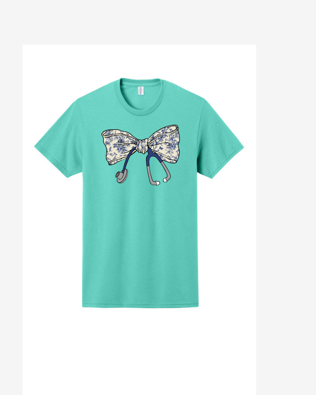 Scrub Box Coquette Bow Graphic T-Shirt — women's scrub | ScrubBox (view 2)