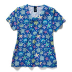 Zoe + Chloe Starfish Wish — women's scrub | ScrubBox