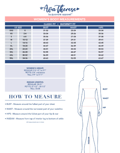 Studio By Zavate Comfort Warm Up Jacket size chart