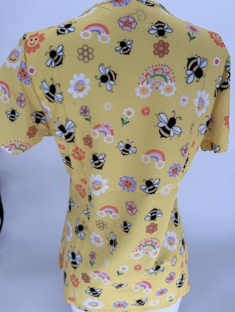 Greentown Scrubs Buzzing About Scrub Top — women's scrub top | ScrubBox (view 4)