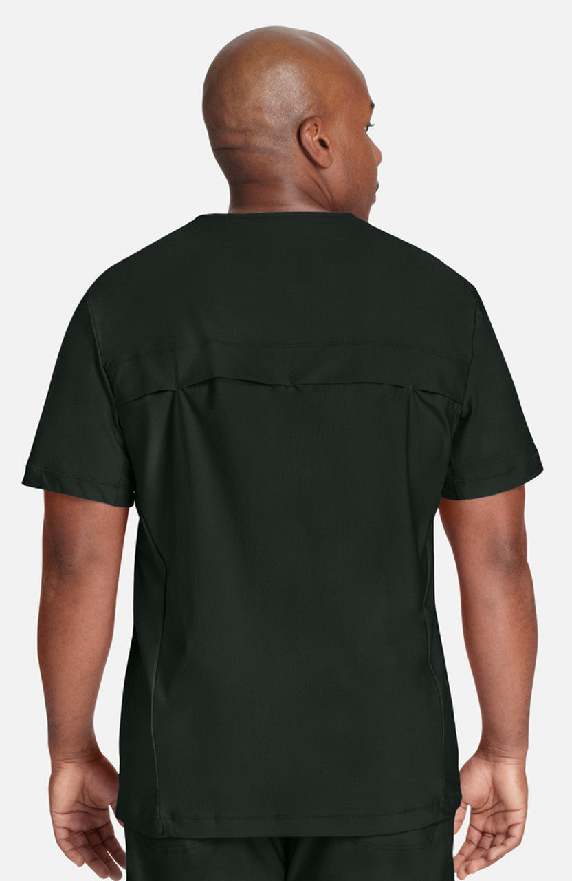 Cherokee, Men's Form Top scrub top in black (view 2)