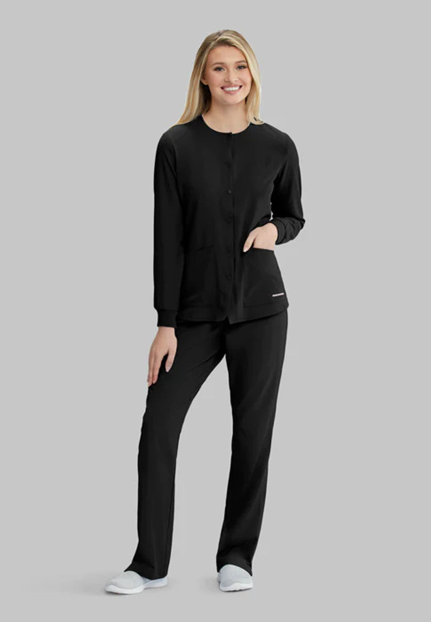 Skechers, Stability Warm-Up Jacket scrub jacket in black