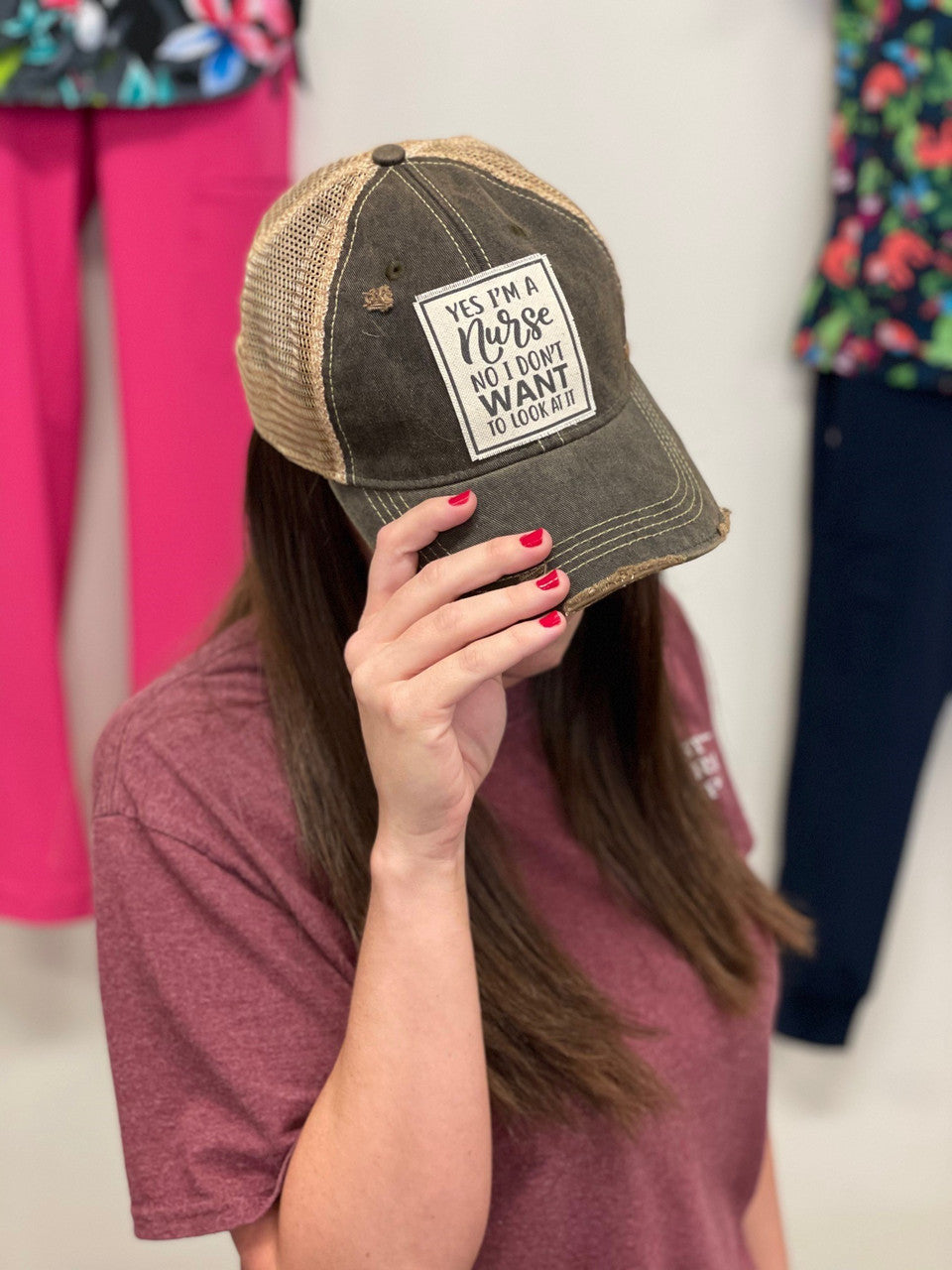 Yes I'm a Nurse Distressed Graphics Hat